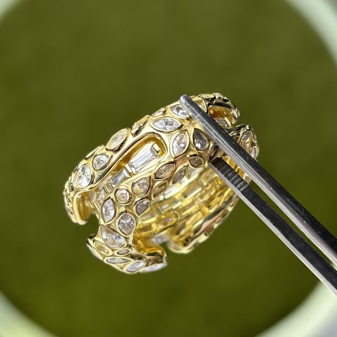 Mixed-cut Art Deco ring-JOSHINY