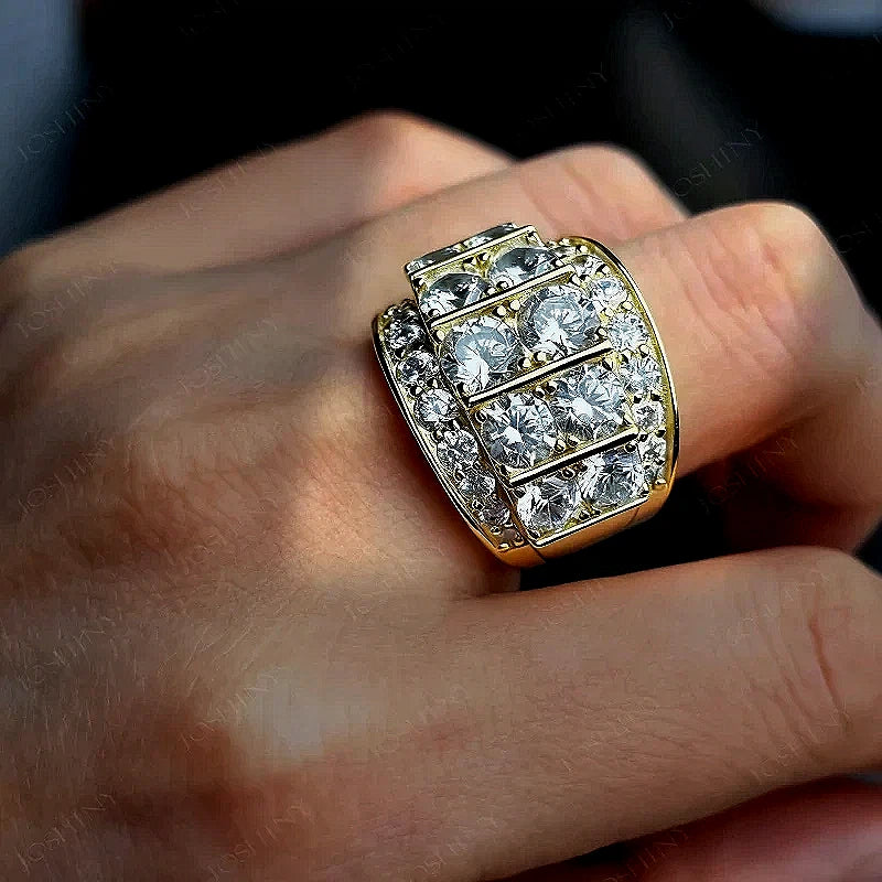 5.0ctw Round Cut Multi-Level Gemstone Ring-JOSHINY