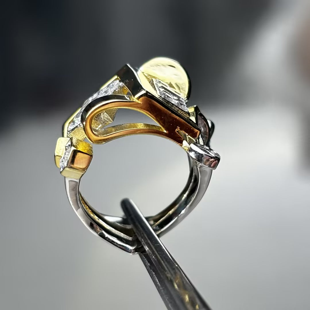 Rings with unique gemstone cuts-JOSHINY