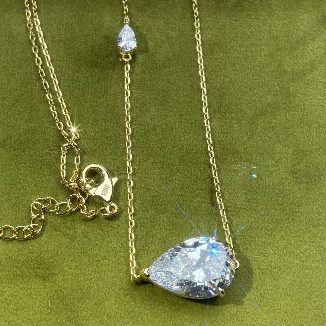 2.5Ct Women's Teardrop Pendant Necklace-JOSHINY