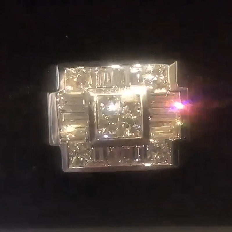 3.98ctw Square Personalized Gemstone Ring-JOSHINY