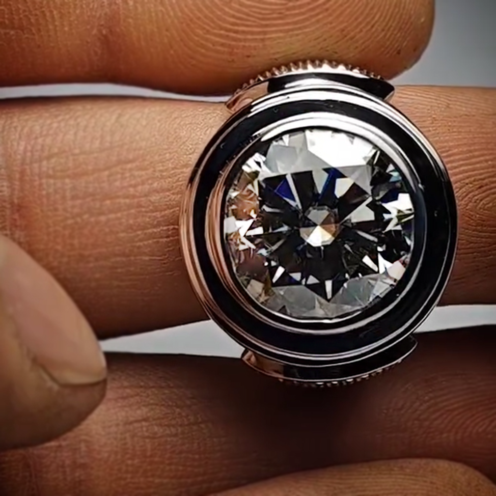 Noble 4 ctw Round Cut White Gemstone Ring -JOSHINY