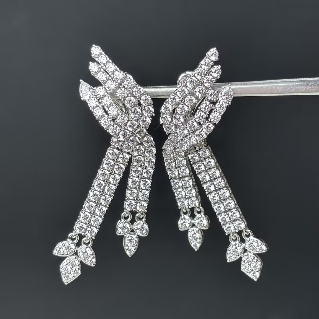 8Ctw French Twisted Tassel Earrings-JOSHINY