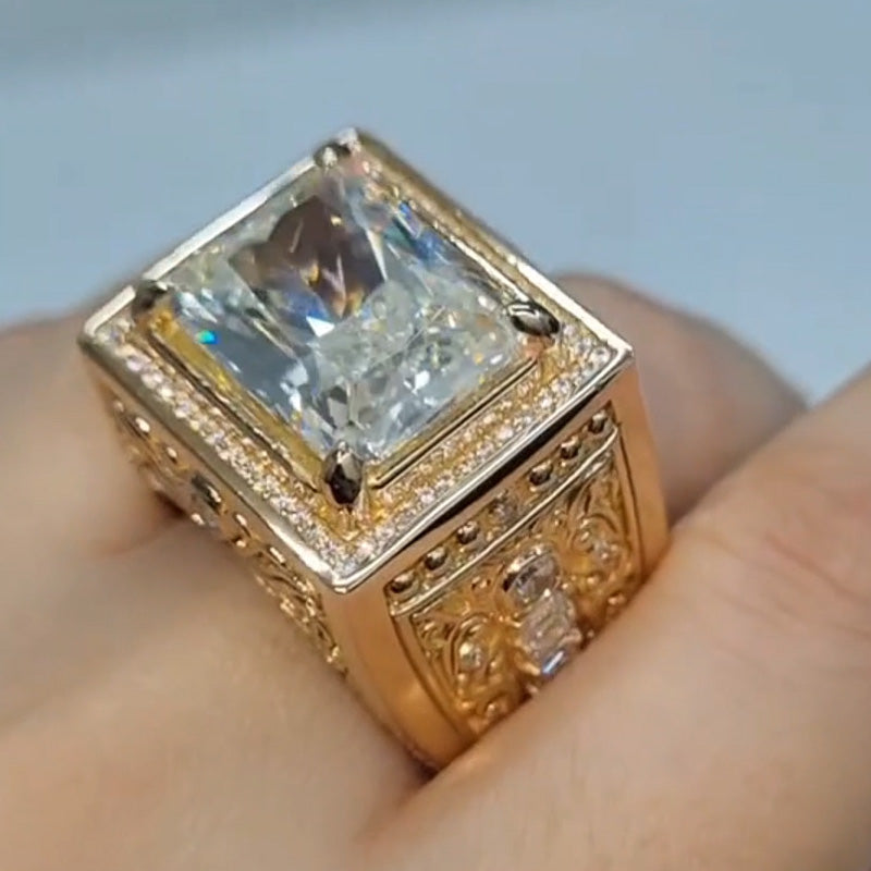 7.0ct Radiant Cut Royal King Ring-JOSHINY