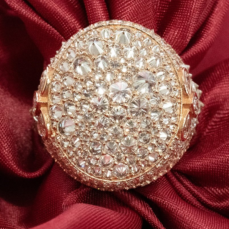 Unique 7 ctw Round & Pear Cut White Gemstone Full Set Ring -JOSHINY