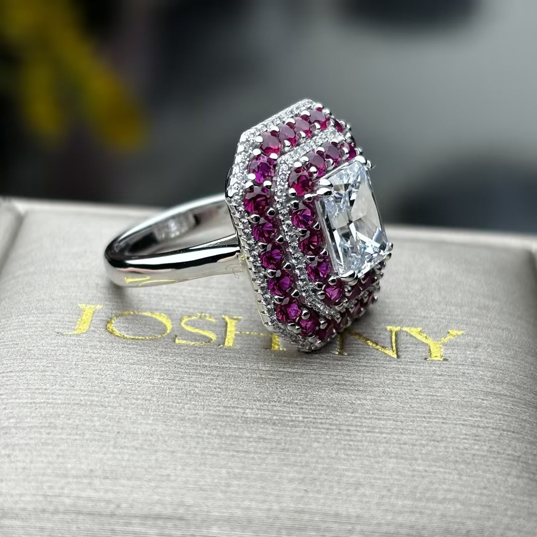 8.0ctw Fine Red Spinel Ring -JOSHINY