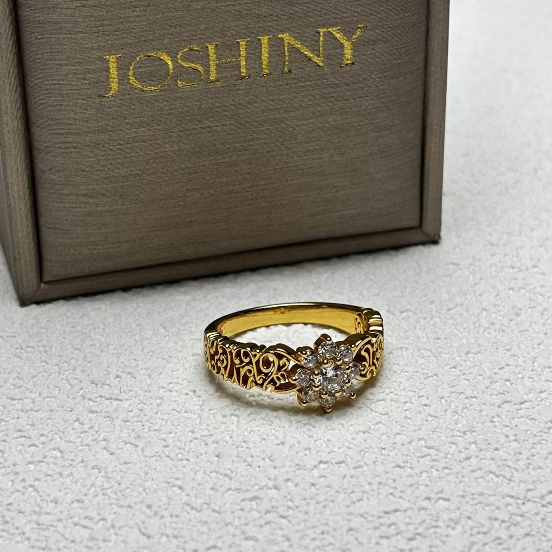 1.28Ctw Round Gemstone Intertwined Vine Ring-JOSHINY