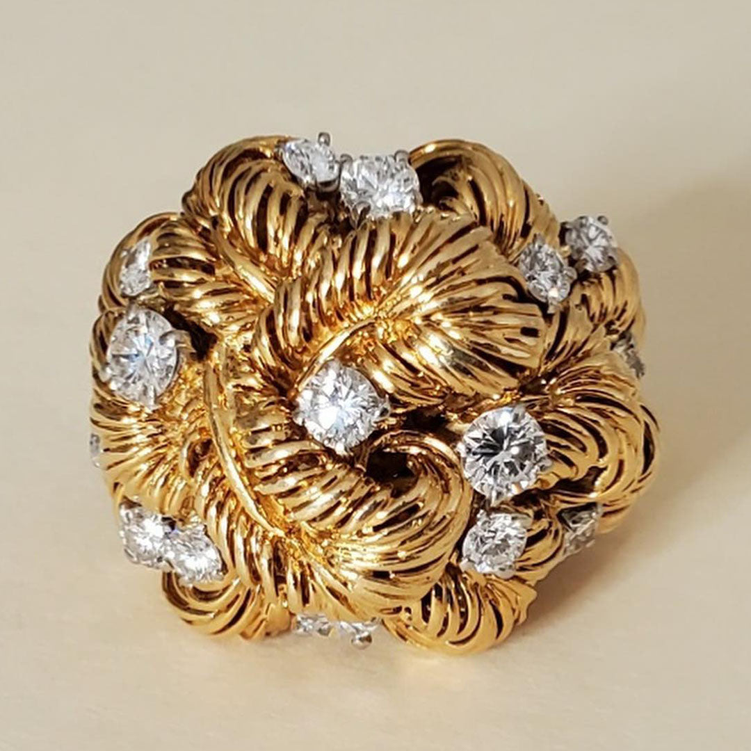 1.5ctw Round Cut Gemstone Gorgeous Cocktail Ring -JOSHINY