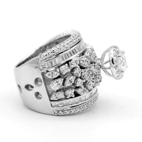 6ctw Royal Style Wide Shank Cocktail Gemstone Ring -JOSHINY