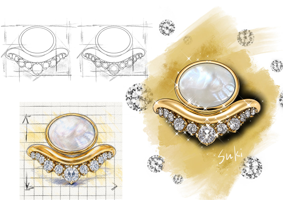 3CTW Cabochon Cut White Cubic Zirconia Classy 925 Sterling Silver Ring-Joshiny