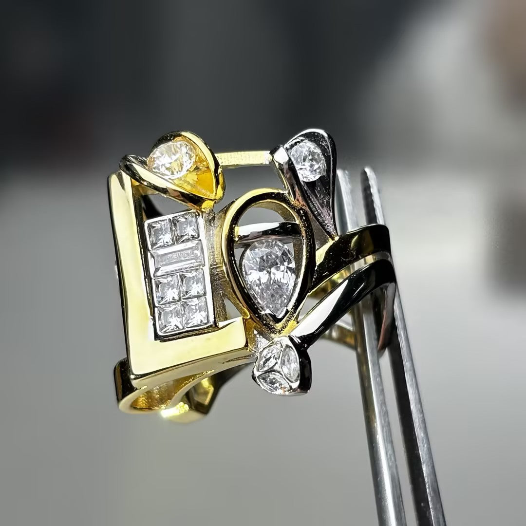 Rings with unique gemstone cuts-JOSHINY