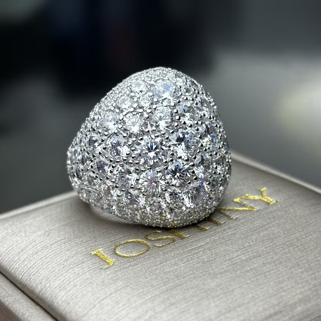 4.0Ctw Brilliant Cut Full-Set Dome Ring-JOSHINY