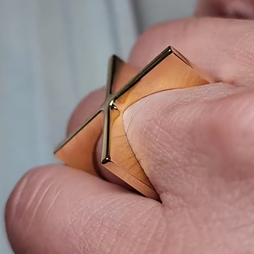 Fashion Gold Cross Ring -JOSHINY