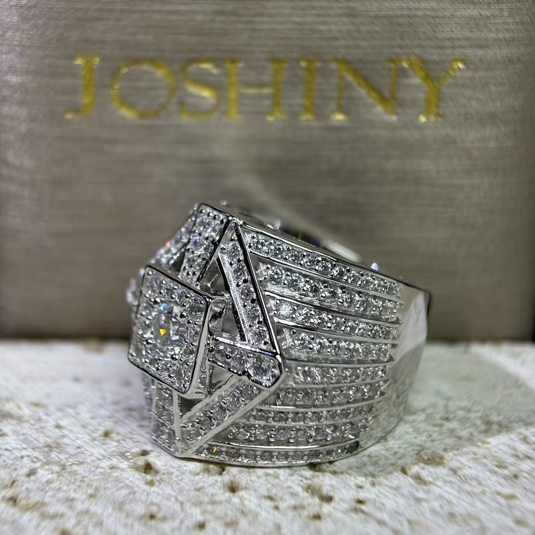 4.85Ctw Round Cut Men's Gemstone Engagement Ring-JOSHINY