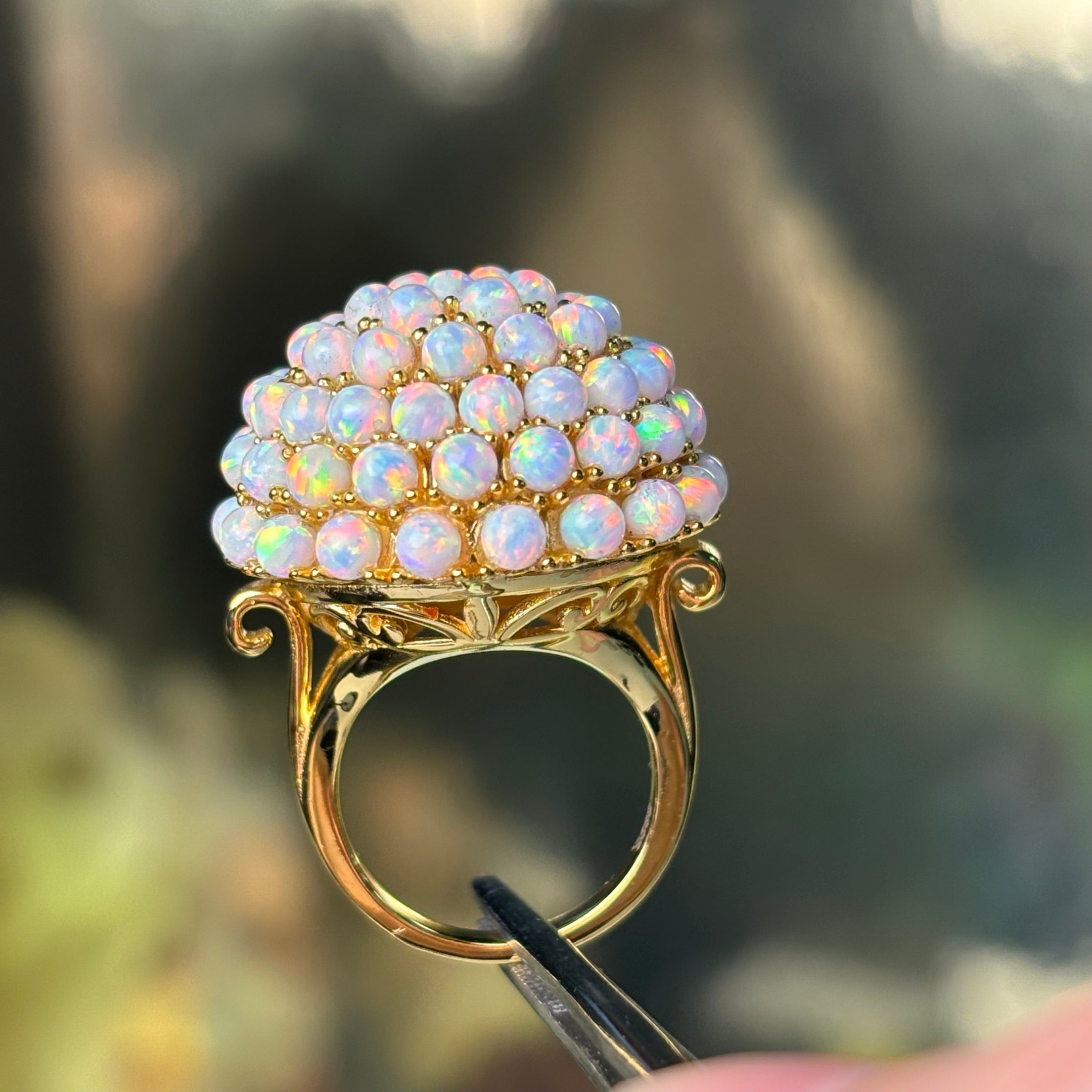 A captivating cabochon opal ring-JOSHINY