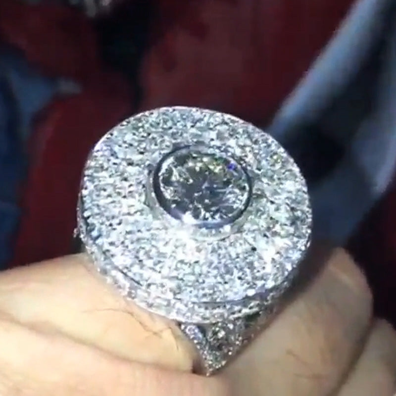 4.5ctw Round Cut Pavé Luxury Ring-JOSHINY