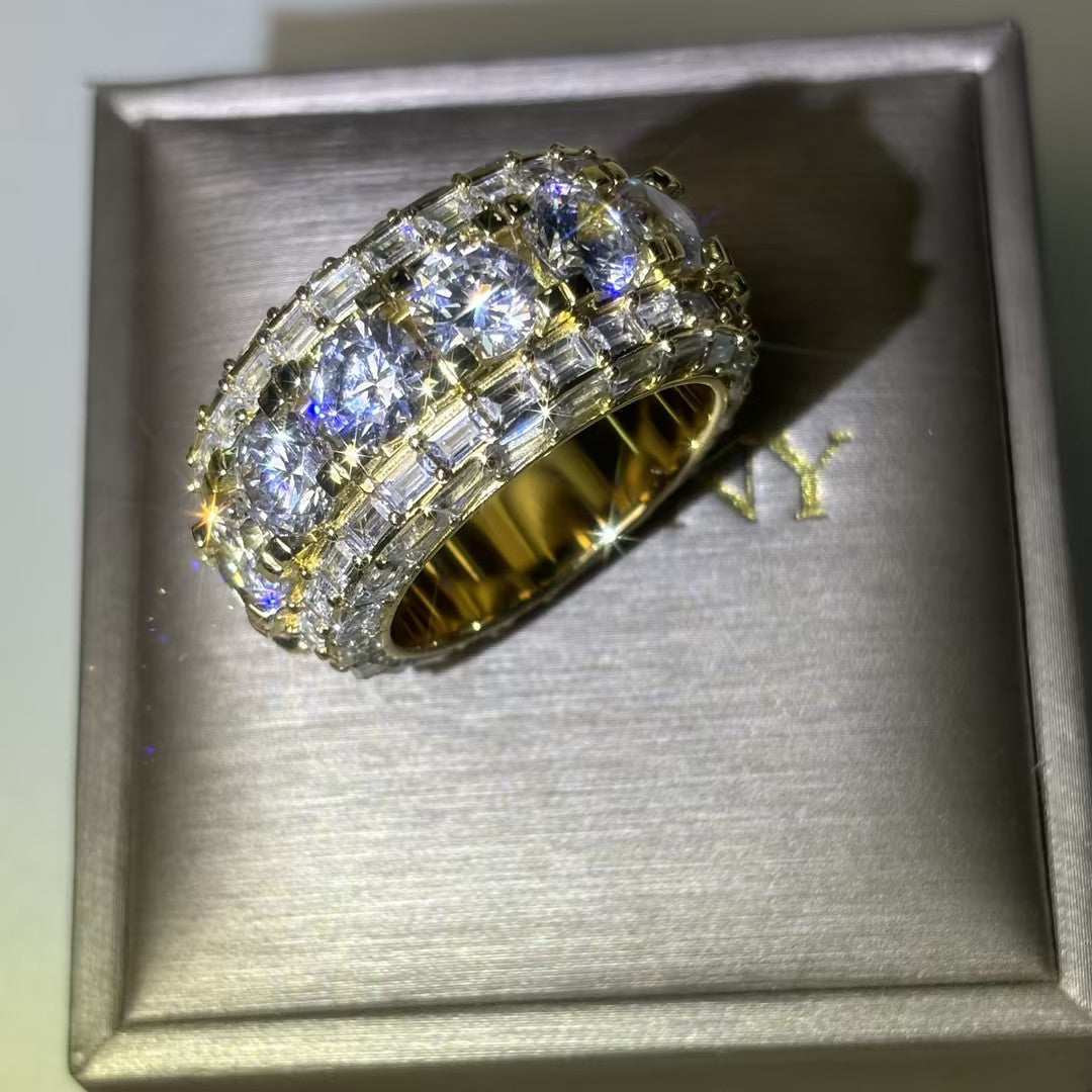 6ctw Round and Baguette Cut Luxury Eternity Band-JOSHINY