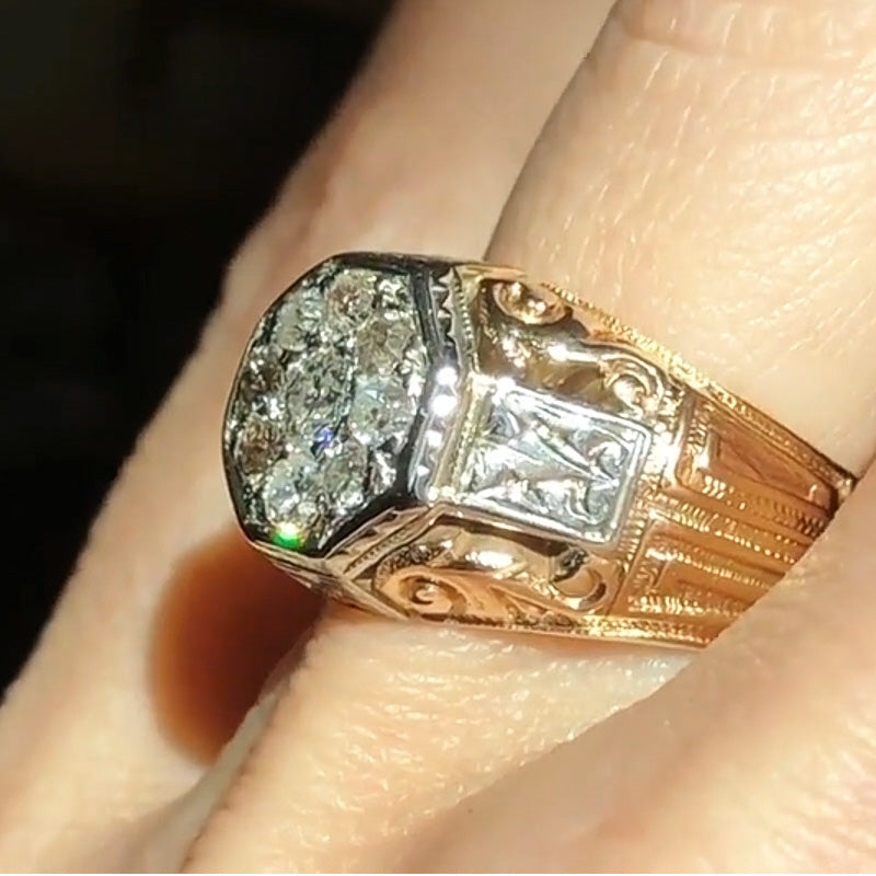 1.25ctw Old Mine Cut Art Deco Ring-JOSHINY