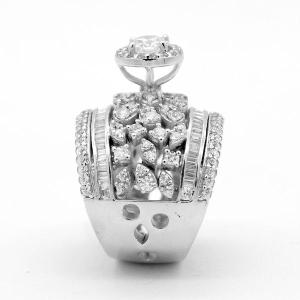 6ctw Royal Style Wide Shank Cocktail Gemstone Ring -JOSHINY