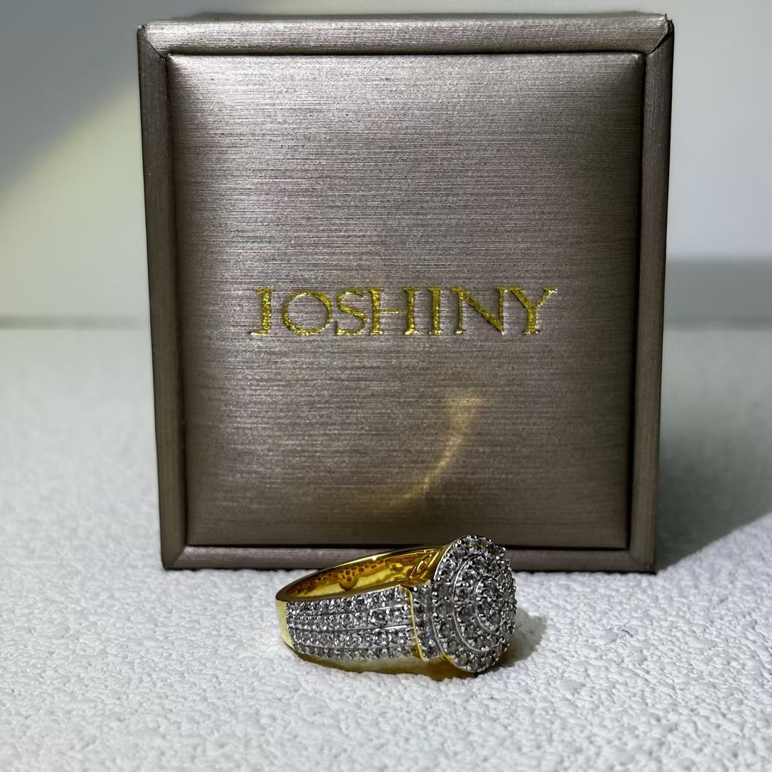 2.3 Ctw Round Cut White Cubic Zirconia 925 Sterling Silver Ring-JOSHINY