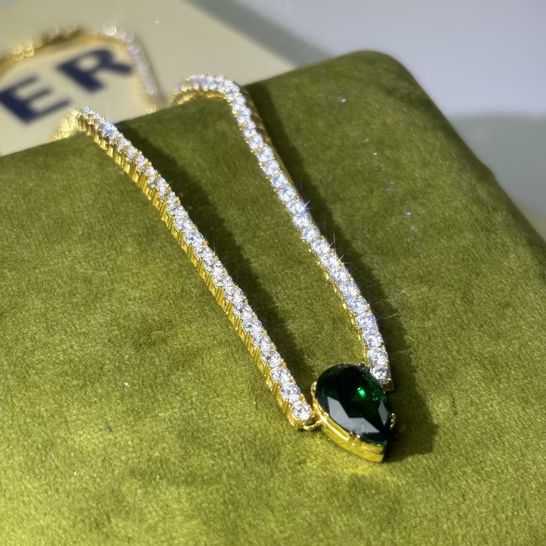 10Ctw gemstone Pendant Necklace-JOSHINY