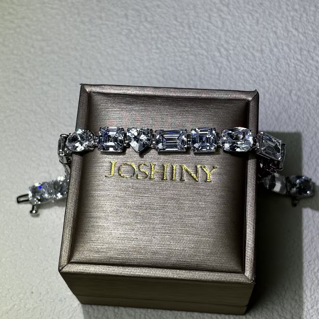 38Ctw Mixed Cut Gemstone Bracelet-JOSHINY