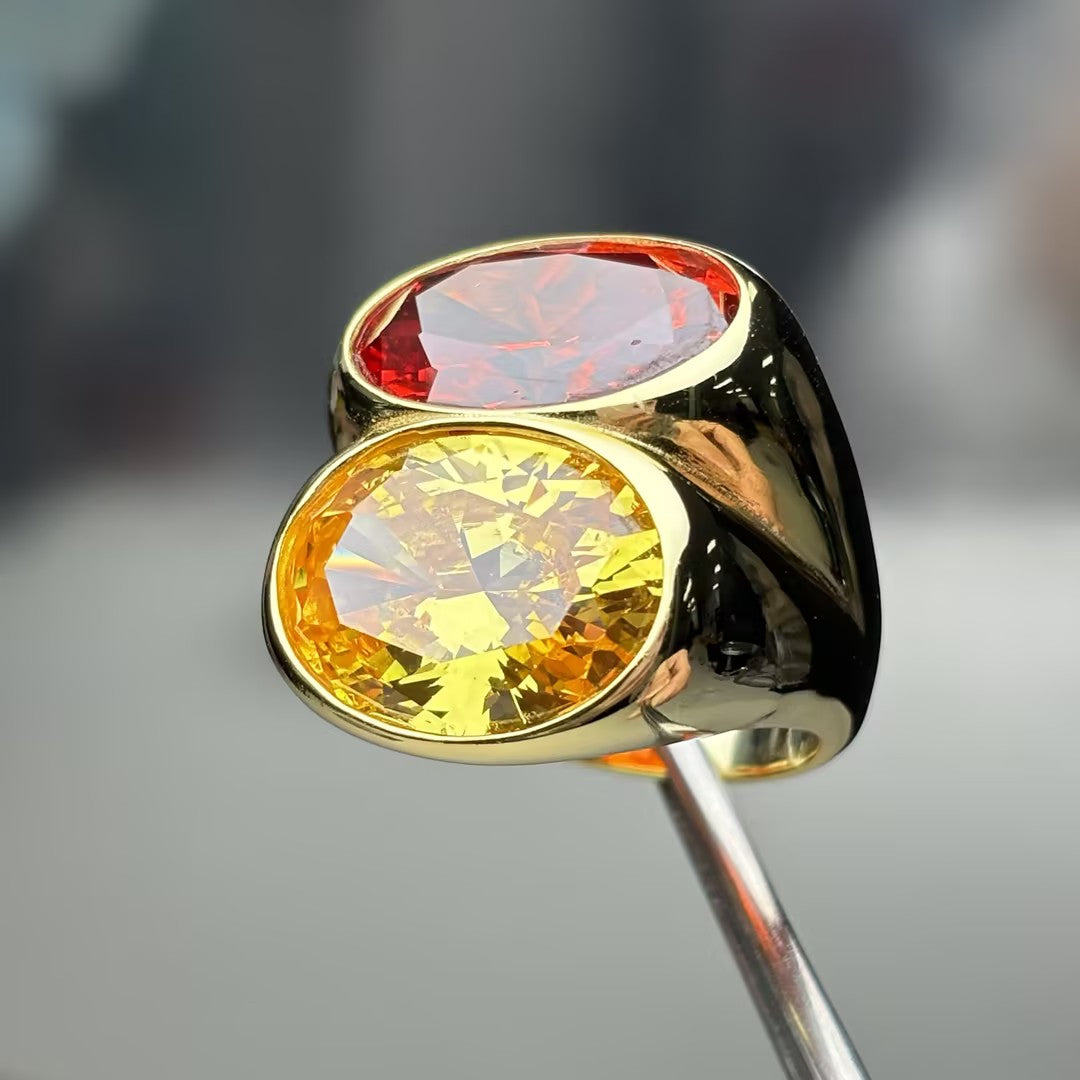 15Ctw Autumn Whispers Citrine Ring -JOSHINY