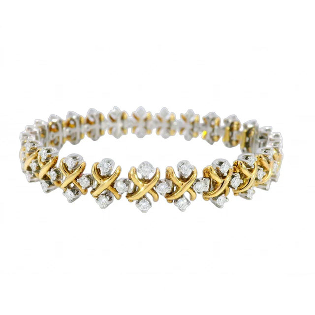 3.8ctw Classic yet modern art gemstone bracelet-JOSHINY
