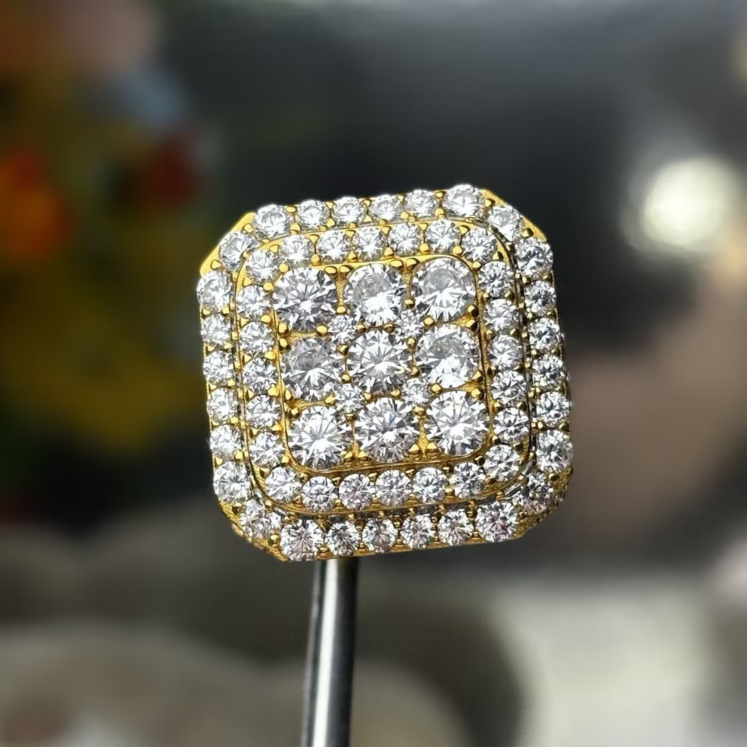 4.3 Ctw Round Cut White Cubic Zirconia 925 Sterling Silver men's ring-JOSHINY