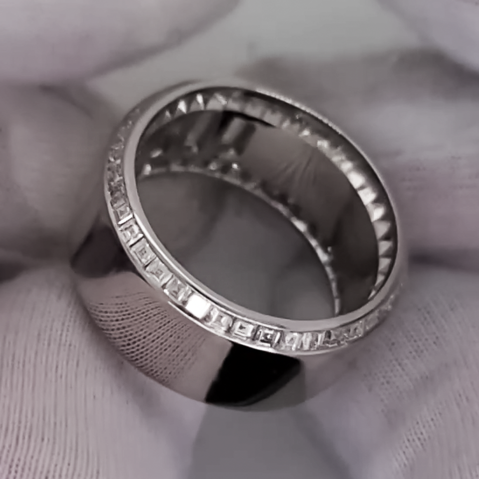 Stylish 2 ctw Baguette & Trapezoidal Cut White Gemstone Ring -JOSHINY