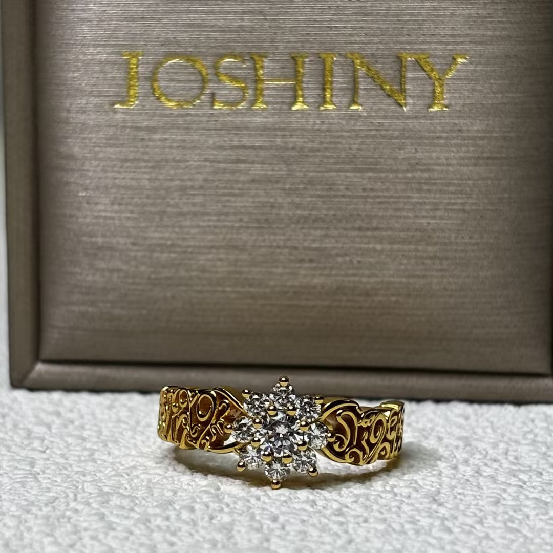 1.28Ctw Round Gemstone Intertwined Vine Ring-JOSHINY