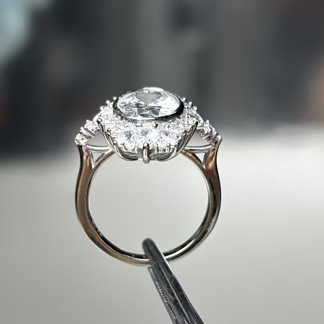 3.5Ctw oval gemstone ring-JOSHINY