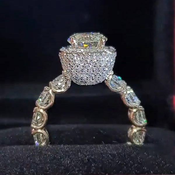 6.35ctw Round Cut Royal Gemstone Ring -JOSHINY