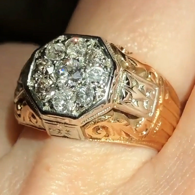 1.25ctw Old Mine Cut Art Deco Ring-JOSHINY
