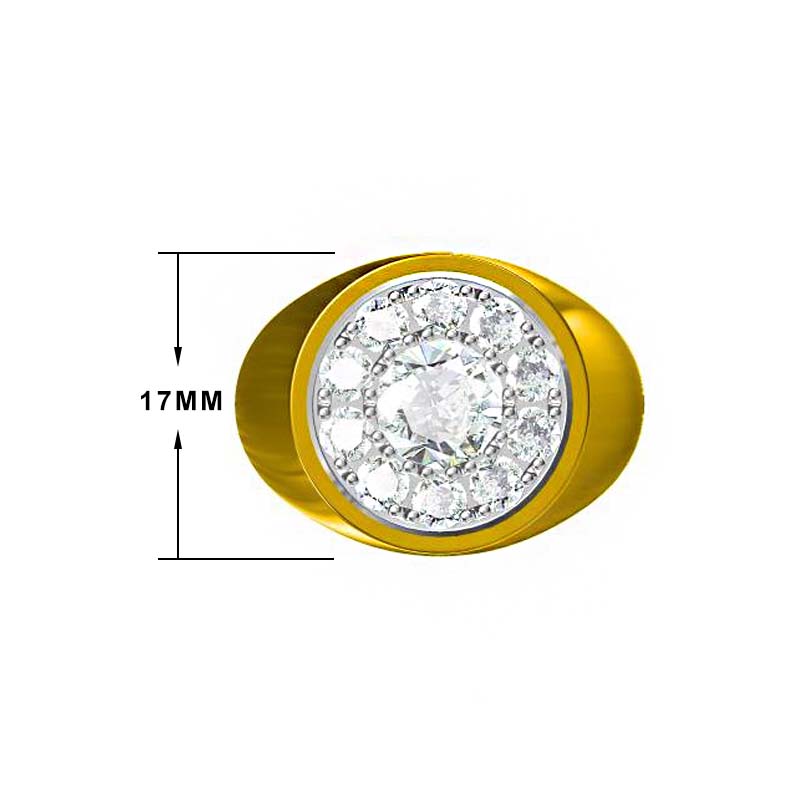 5.5 ctw Round Cut White Gemstone Stamp Engagement Ring -joshiny