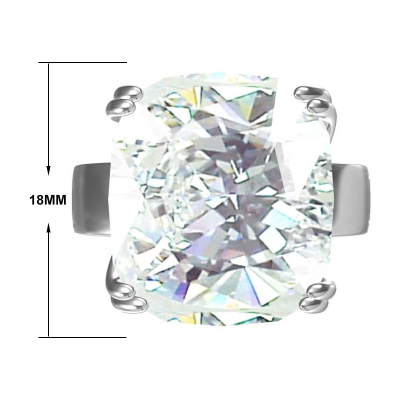 Extra Large 15ct Cushion Cut Diamond Engagement Ring -JOSHINY