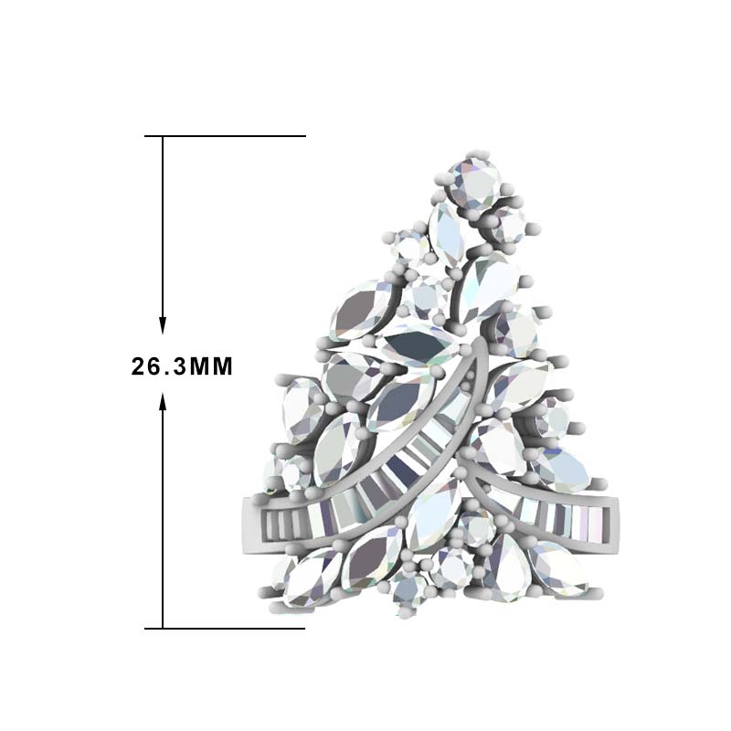 Gorgeous 8 ctw Multi-Cut White Gemstone Ring -JOSHINY