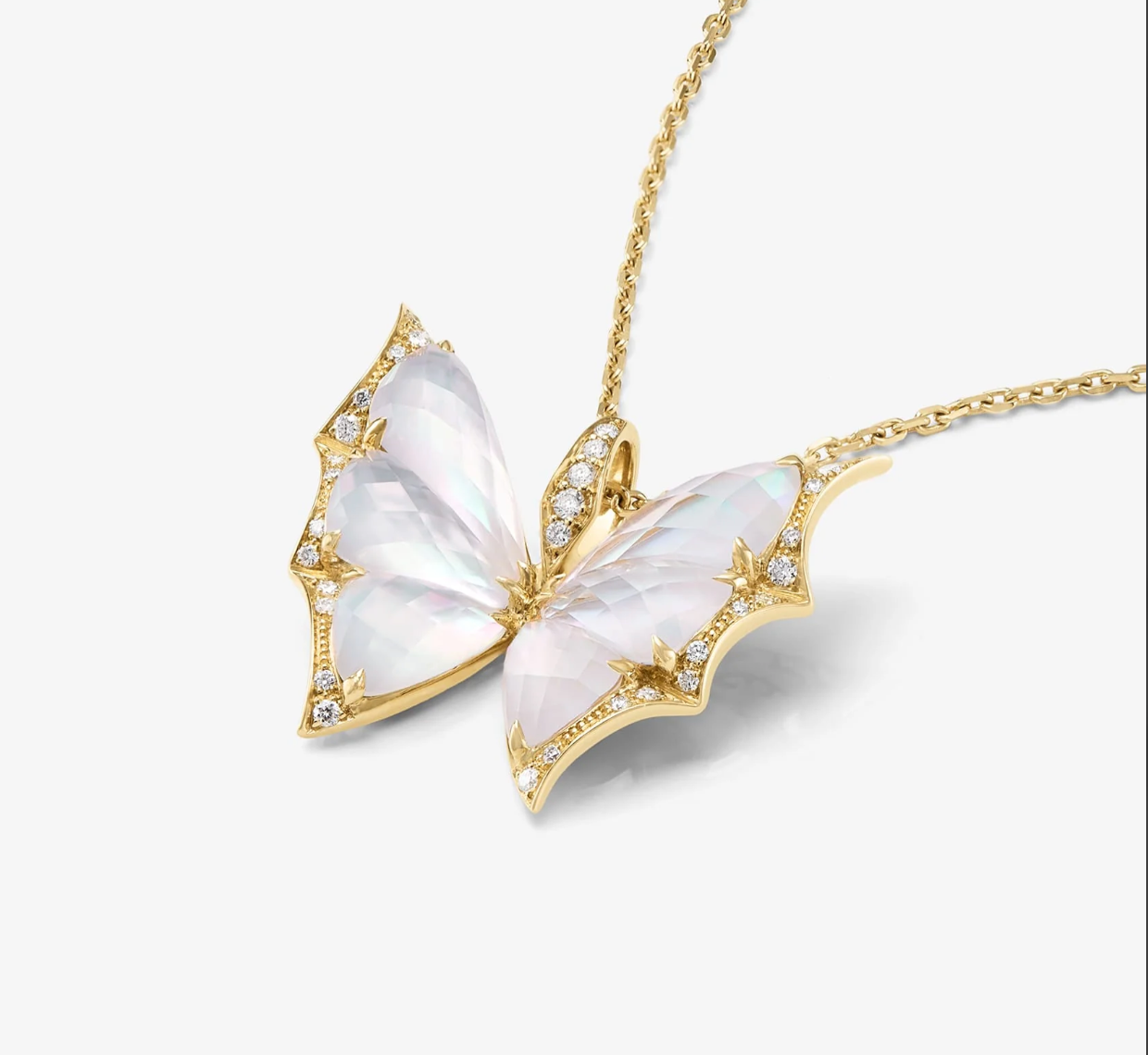 White Crystal Nightcrawler Ring, Necklace, and Earring Set-JOSHINY(Ring)