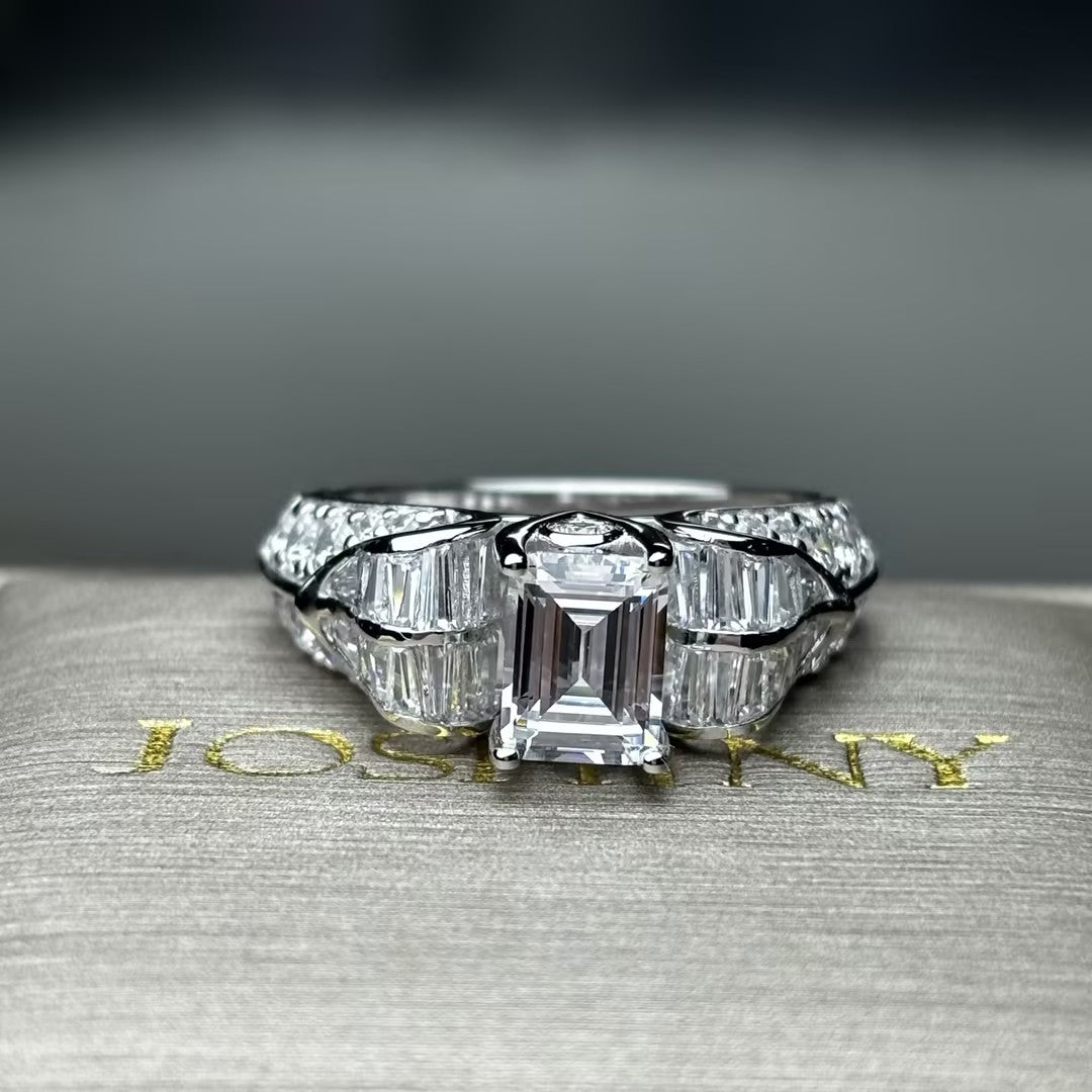 Exquisite 2 ctw Multi-Cut White Gemstone Engagement Ring -JOSHINY