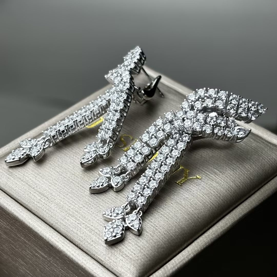 8Ctw French Twisted Tassel Earrings-JOSHINY