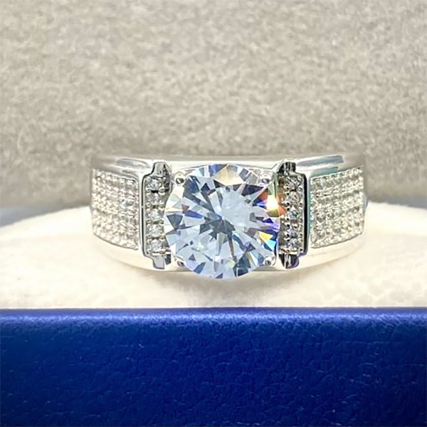 2ct Round Cut Men's Fine Quality Diamond Ring -JOSHINY