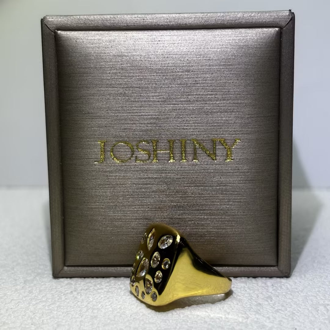 2.3 Ctw Multi Cut White Cubic Zirconia 925 Sterling Silver Art Ring-JOSHINY