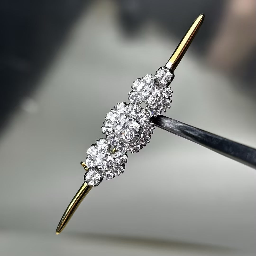 2.9ctw antique gemstone brooch-JOSHINY