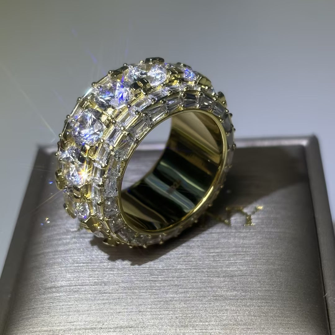 6ctw Round and Baguette Cut Luxury Eternity Band-JOSHINY