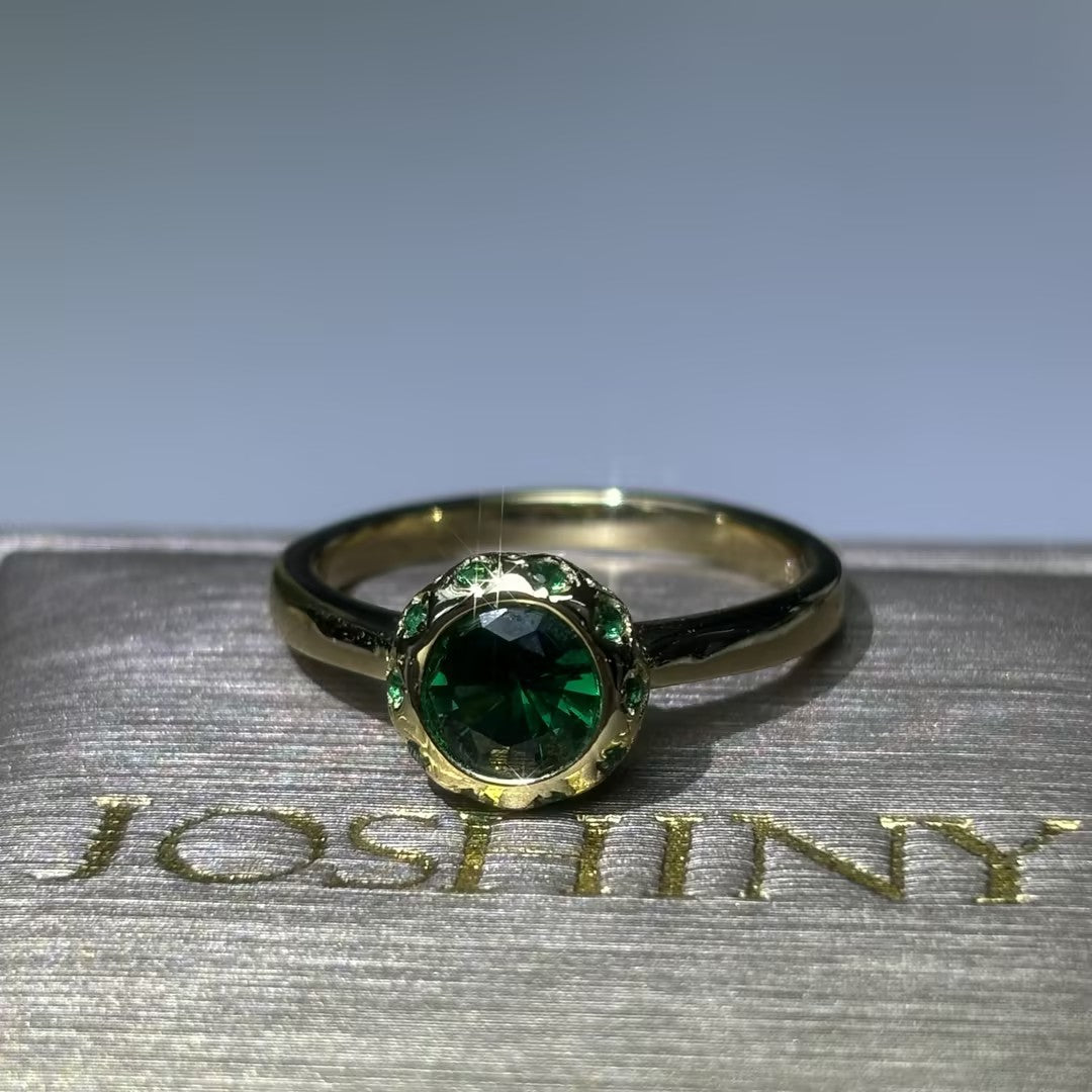 Exquisite 3 ctw Round Cut Multicolor Gemstone Candy Ring -JOSHINY