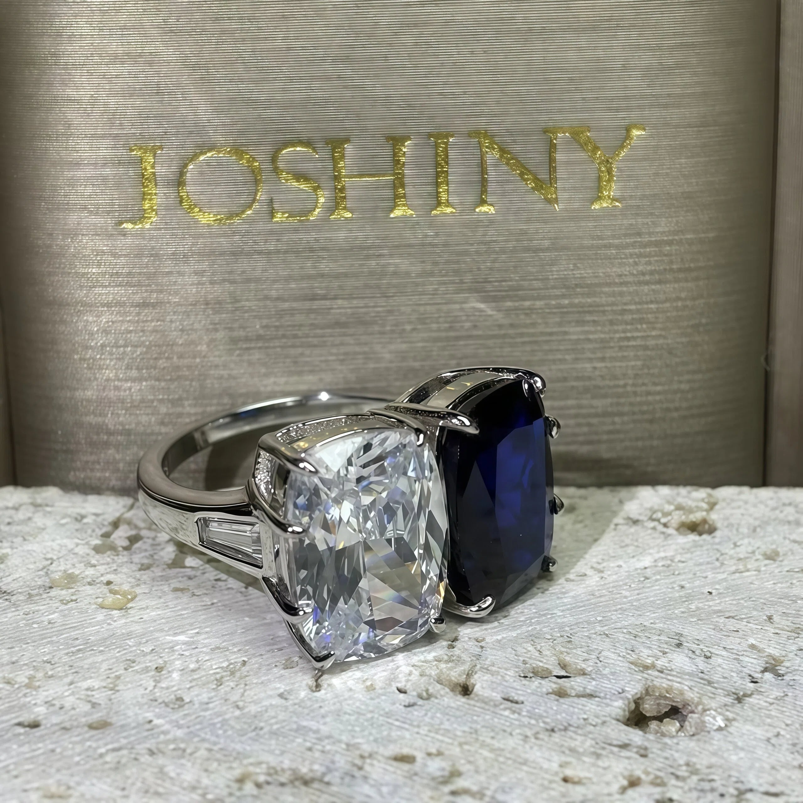 6Ctw Sapphire Double Main Stone Ring-JOSHINY