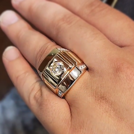 Noble 4 ctw Round Cut White Gemstone Ring -JOSHINY