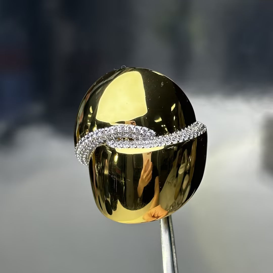 0.6ctw Round Cut Gemstone Embellished Deluxe Ring -JOSHINY