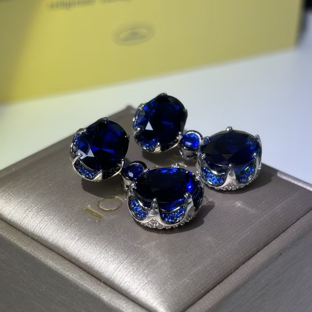 14Ctw Sapphire Earrings-JOSHINY