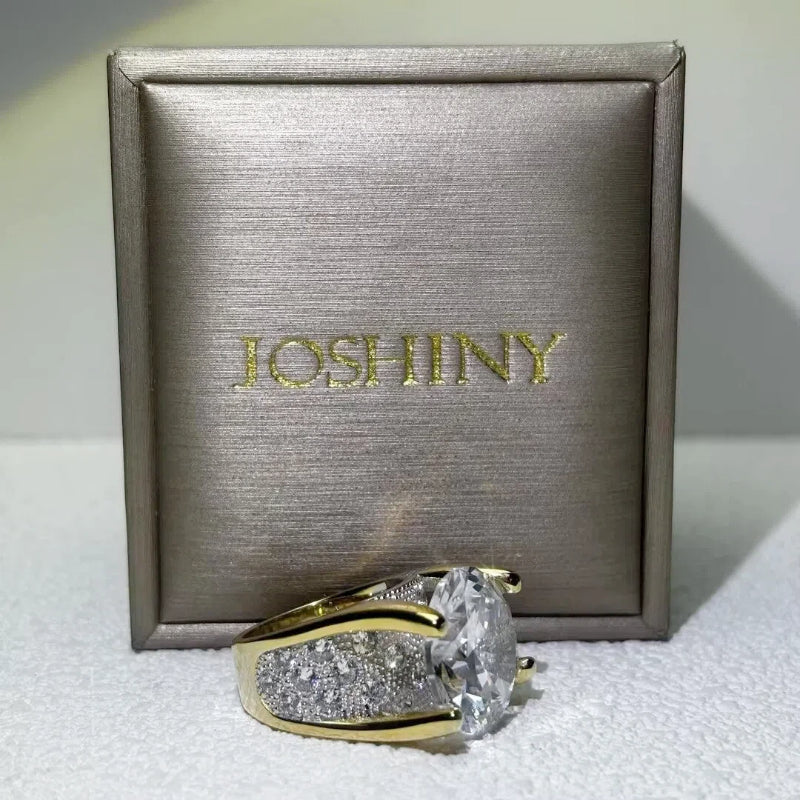 8 CTW Round Cut White Cubic Zirconia 925 Sterling Silver Vintage Engagement Ring -JOSHINY